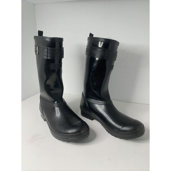 Sperry Top-Sider Rain Boots Womens‎ 11 M Walker Atlantic Black Rubber STS82562 - Picture 1 of 7
